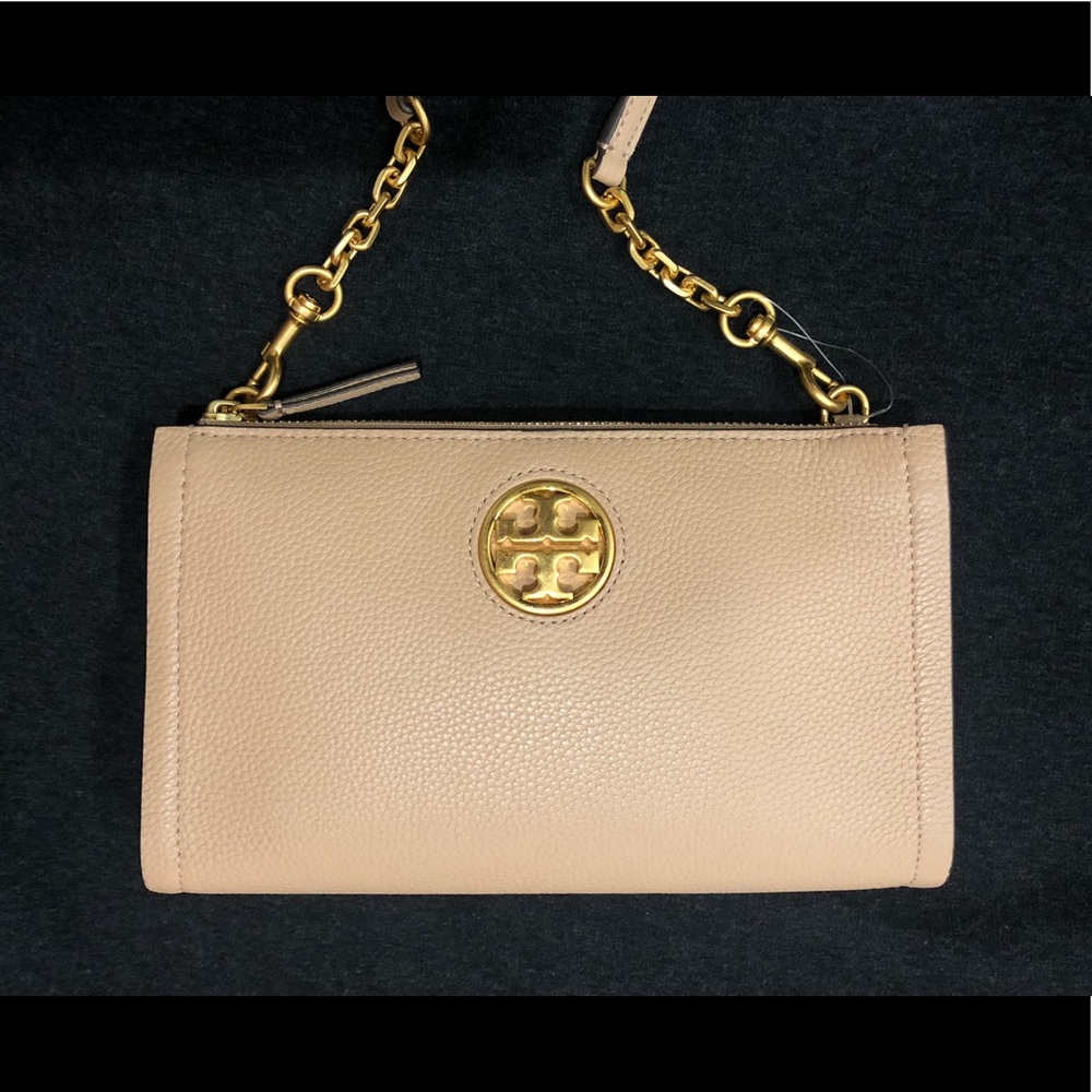 Tory Burch Carson Top Zip Crossbody Bag NWT - Devon Sand color